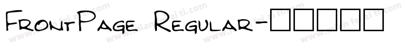FrontPage Regular字体转换
